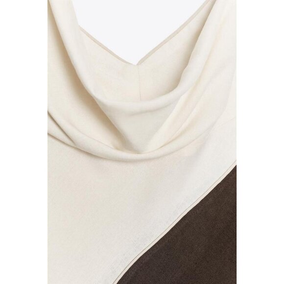 ZARA CONTRAST MIDI DRESS - Picture 10 of 10